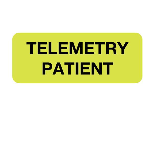 Telemetry Patient 7/8" x 2-1/4" Flr Chart w/Black
